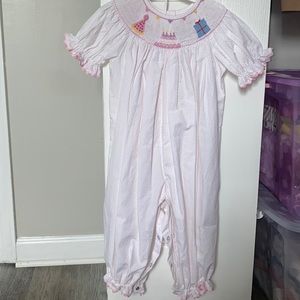 NWOT girls one piece birthday outfit